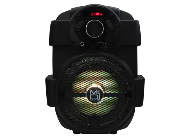 6.5" Rechargeable Speaker Karaoke DJ System LED Light USB/AUX/FM