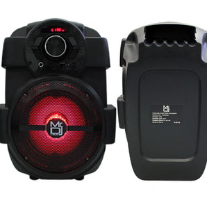 MR DJ 6.5" Portable Rechargeable PA DJ Party Speaker USB/FM/LED MP3 Player