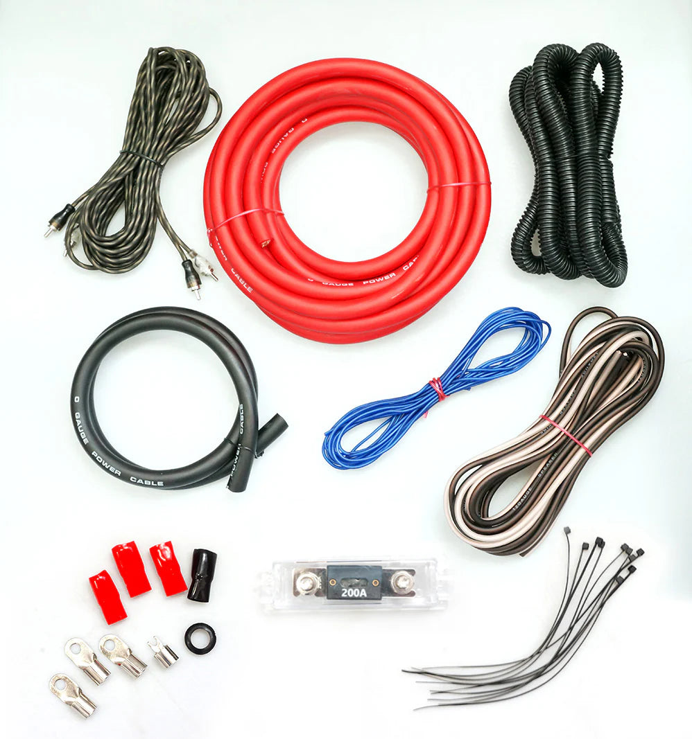 Complete 4000W 0 Gauge Car Amplifier Installation Wiring Kit Amp PK1 0 GA