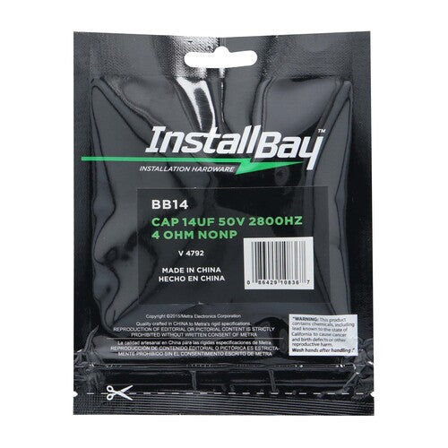 Install Bay BB14 Cap 14UF 50V 2800HZ 4OHM Non-Polar Pair