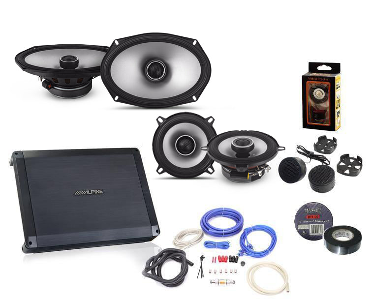 Alpine BBX-F1200 Amplifier S2-S69 6X9" Speakers, S2-S50 5.25" Speakers & Wiring Kit