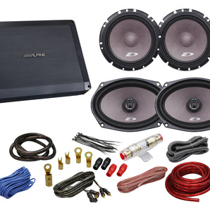 Alpine Bundle SXE-6926s 6x9" Coax SXE-1751s 6.5" Component BBX-F1200 4-Ch Amp & Wiring