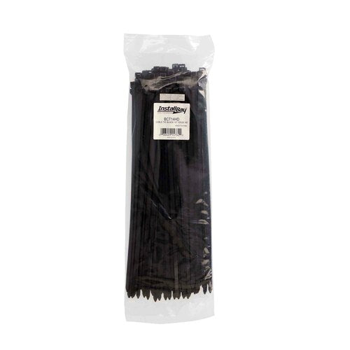 Install Bay BCT14HD Heavy Duty Black Cable Tie - 14 Inch, Package of 100