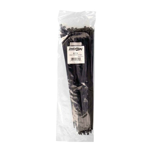 Install Bay BCT14 Black Cable Tie - 14 Inch, Package of 100