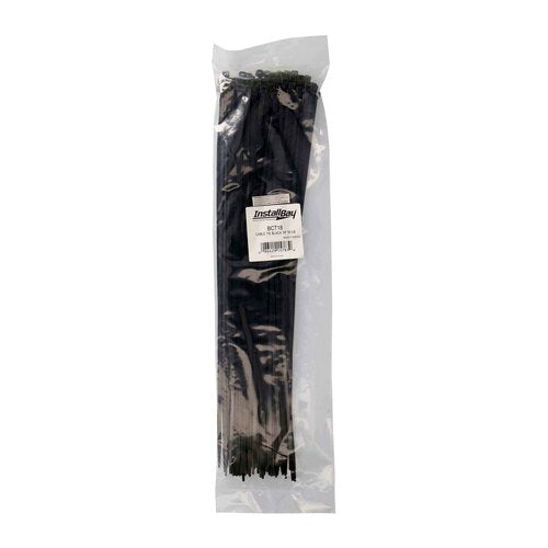Install Bay BCT18 Black Cable Tie - 18 Inch, Package of 100
