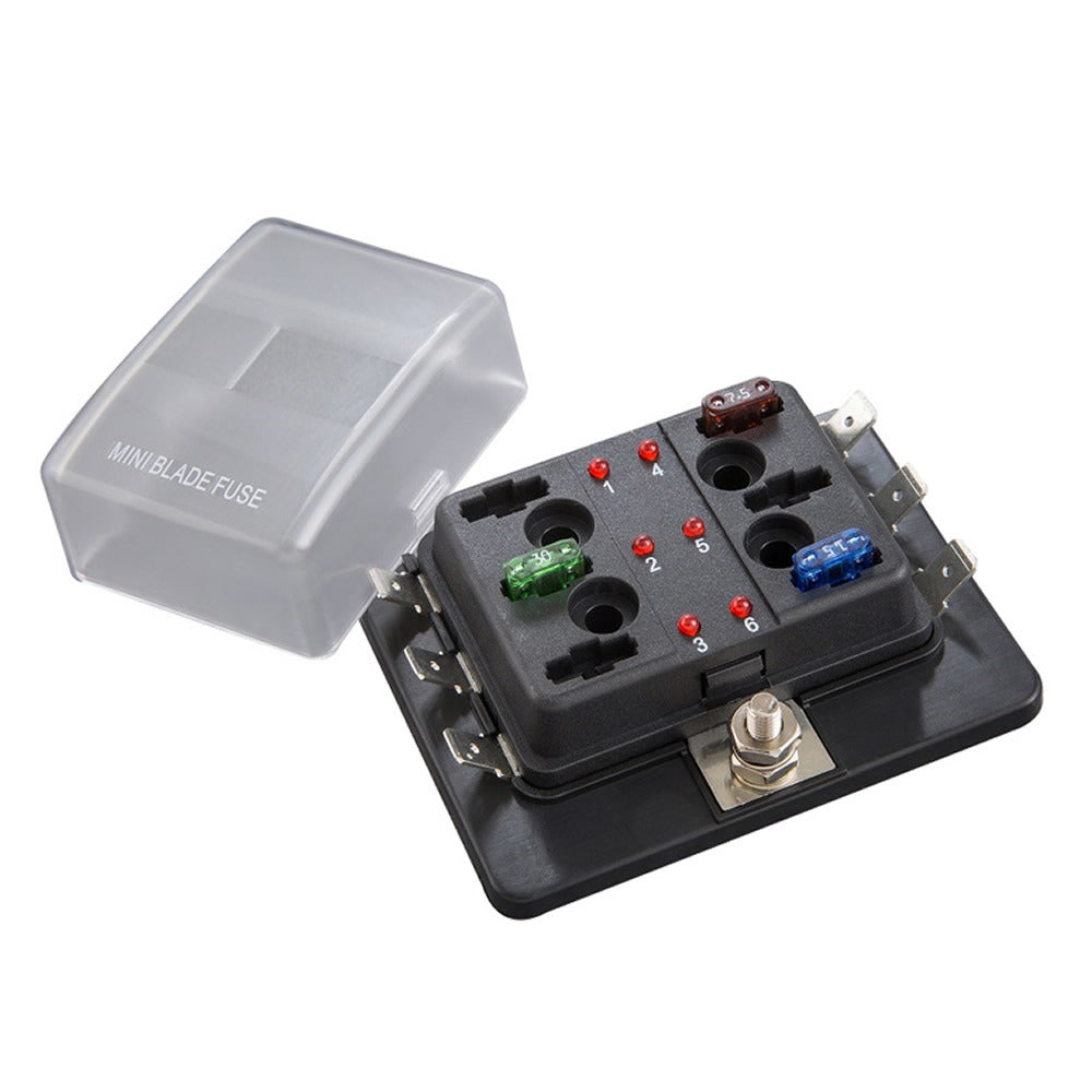 Install Bay BLM-I-306 Fuse Block ATM With LED Indicator - 6 Position