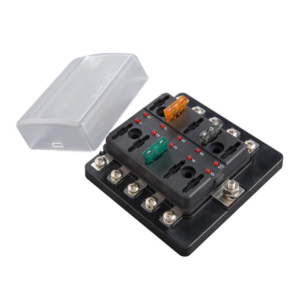 Install Bay BLR-I-510 Fuse Block ATC With Indicating LEDs - Screw Terminals