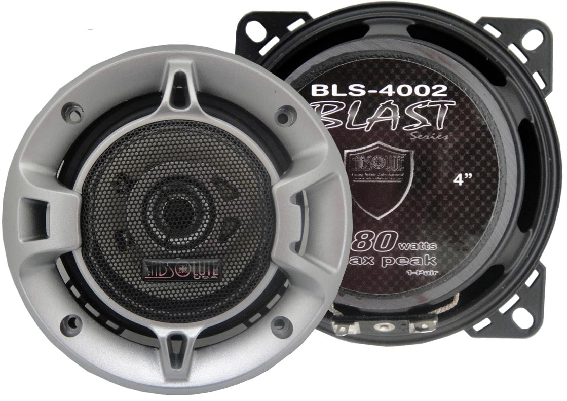 Absolute BLS-4002 Blast Series 4 Inches 2- Way Car Speakers 480 Watts Max Power