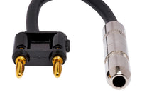 Thumbnail for Hosa BNP-116BK 1/4 inch TS Female to Dual Banana Speaker Adapter - Black