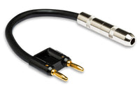 Thumbnail for Hosa BNP-116BK 1/4 inch TS Female to Dual Banana Speaker Adapter - Black