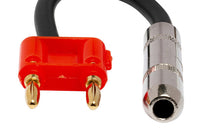 Thumbnail for Hosa BNP-116RD 1/4-inch TS Female to Dual Banana Speaker Adapter - Red