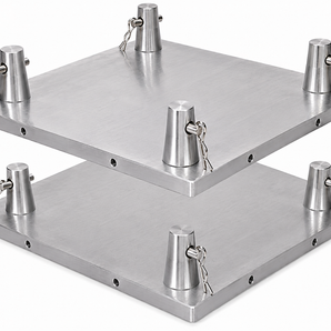 2 MR TRUSS BP1414 Universal Aluminum Base Plate 12" x 12" for 12" Square Truss