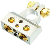 Thumbnail for MK Audio MBTC300N 0/2/4/6/8 AWG Single Negative Power Battery Terminal Connectors Chrome