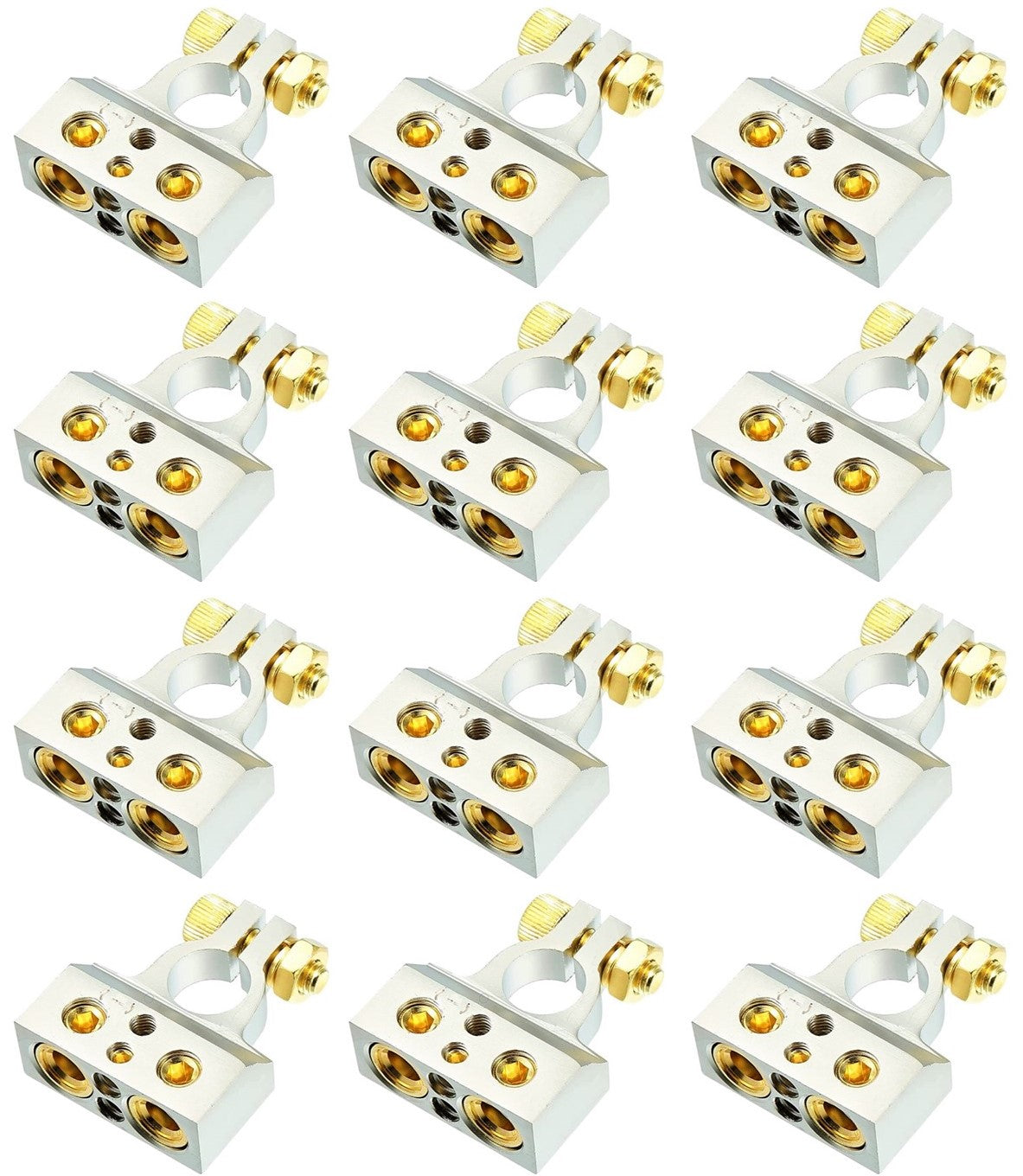 12 American Terminal ABTC300N 0/2/4/6/8 AWG Single Negative Power Battery Terminal Connectors Chrome