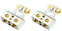 Thumbnail for 2 XP Audio XBTC300N 0/2/4/6/8 AWG Single Negative Power Battery Terminal Connectors Chrome