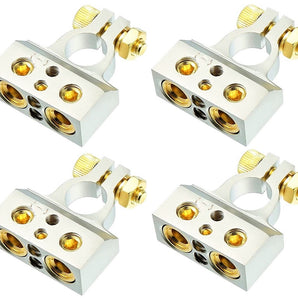 4 Patron PBTC300N 0/2/4/6/8 AWG Single Negative Power Battery Terminal Connectors Chrome