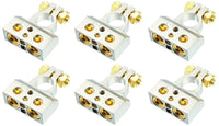 Thumbnail for 6 MK Audio MBTC300N 0/2/4/6/8 AWG Single Negative Power Battery Terminal Connectors Chrome