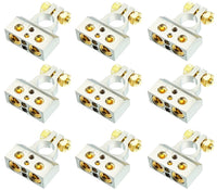 Thumbnail for 9 DC Sound DBTC300N 0/2/4/6/8 AWG Single Negative Power Battery Terminal Connectors Chrome