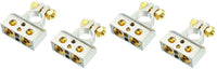 Thumbnail for 2 Absolute BTC300PN 0/2/4/6/8 AWG Single Positive & Negative Power Battery Terminal Connectors Chrome