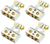 Thumbnail for 4 Absolute BTC300P 0/2/4/6/8 AWG Single Positive Power Battery Terminal Connectors Chrome