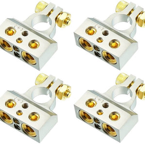 4 Patron PBTC300P 0/2/4/6/8 AWG Single Positive Power Battery Terminal Connectors Chrome
