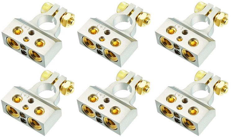 6 Patron PBTC300P 0/2/4/6/8 AWG Single Positive Power Battery Terminal Connectors Chrome