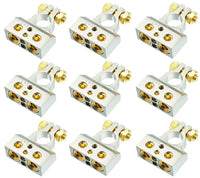 Thumbnail for 9 Absolute BTC300P 0/2/4/6/8 AWG Single Positive Power Battery Terminal Connectors Chrome