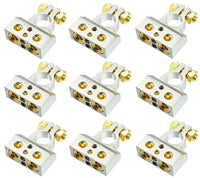 Thumbnail for 12 MK Audio MBTC300P 0/2/4/6/8 AWG Single Positive Power Battery Terminal Connectors Chrome