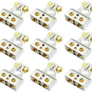 12 American Terminal ABTC300P 0/2/4/6/8 AWG Single Positive Power Battery Terminal Connectors Chrome