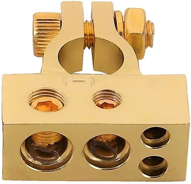 Absolute BTG300PN 0/2/4/6/8 AWG Gold Single Positive & Negative Power Battery Terminal Connectors