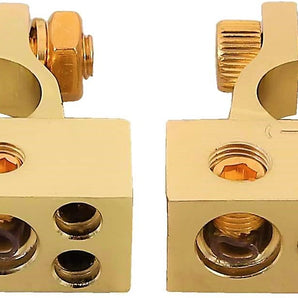 Absolute BTG300PN 0/2/4/6/8 AWG Gold Single Positive & Negative Power Battery Terminal Connectors
