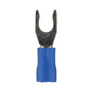Install Bay BVST10 Blue Vinyl Spade Terminal 16-14 Gauge #10 Package of 100