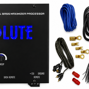 Absolute BXPRO2 Epicenter Digital Bass Maximizer Processor with Dash Mount Remote Control & 4Gauge Amp Kit