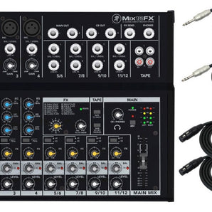 Mackie Mix12FX 12-channel Compact Mixer with 2 XLR & 1/4" Cable