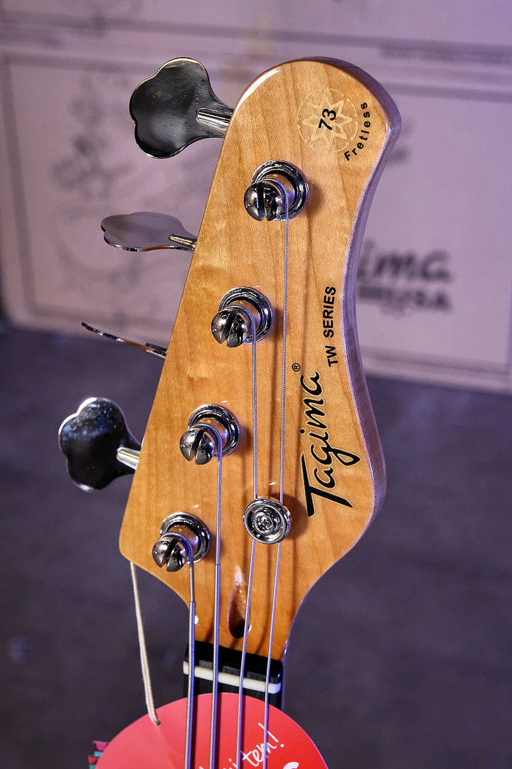 Tagima TW 73 4 FRETLESS SB-DF/TT Electric Bass Guitar - Sunburst