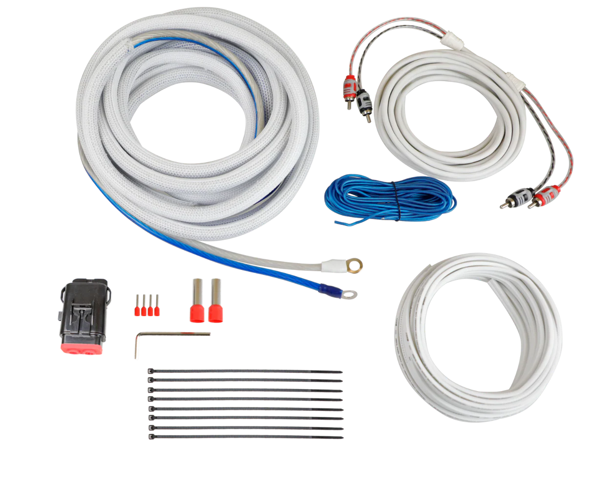 Cerwin Vega CAKM82 8 Gauge Complete Waterproof Amp Kit, 20ft. With RCA, Speaker Cable