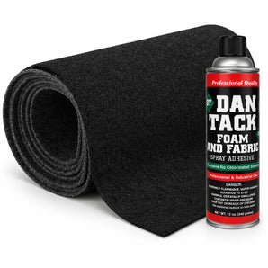 MR DJ DC20BK 20' X 4' Black Carpet Speaker RV Boat Marine Truck + Spray Glue Adhesive