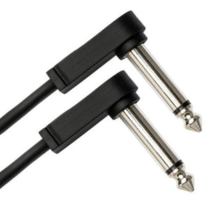 Hosa CFP-606 Flat Guitar Pedalboard Patch Cable Right Angle to Right Angle 6" 6-pack
