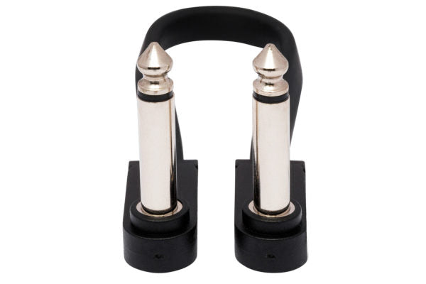 Hosa CFP-112 Flat Guitar Pedalboard Patch Cable Right Angle to Right Angle 12"