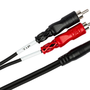 Hosa CFR-210 Stereo Breakout Cable - 3.5mm TRS Female to Dual RCA Male - 10 foot