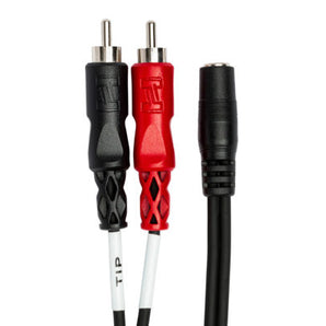 Hosa CFR-210 Stereo Breakout Cable - 3.5mm TRS Female to Dual RCA Male - 10 foot