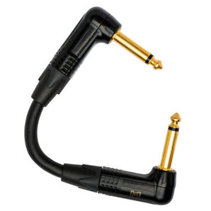 Hosa Edge CGK-000.5RR Right-angle to Right-angle Guitar Pedalboard Patch Cable - 6 inch