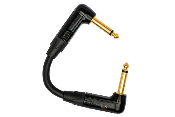 Hosa Edge CGK-001.5RR Right-angle to Right-angle Guitar Pedalboard Patch Cable - 18 inch