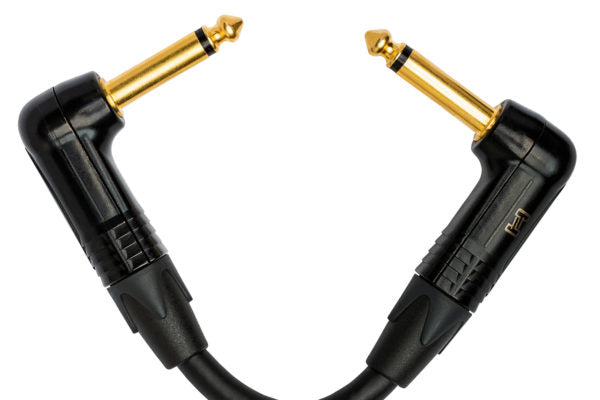 Hosa Edge CGK-000.5RR Right-angle to Right-angle Guitar Pedalboard Patch Cable - 6 inch