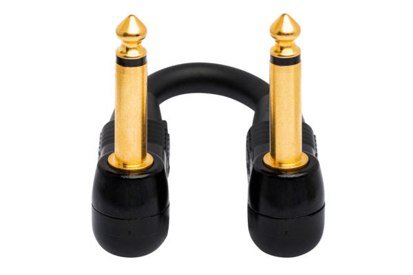 Hosa Edge CGK-000.5RR Right-angle to Right-angle Guitar Pedalboard Patch Cable - 6 inch