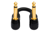 Thumbnail for Hosa Edge CGK-001.5RR Right-angle to Right-angle Guitar Pedalboard Patch Cable - 18 inch