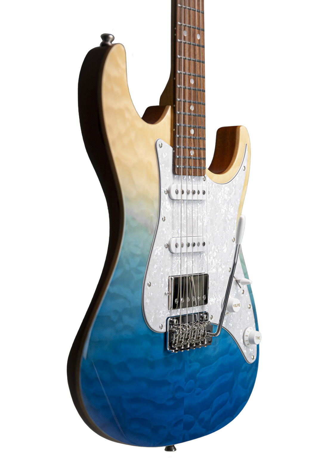 Tagima Stella DW-TBLF-DF/PW Electric Guitar - Transparent Blue