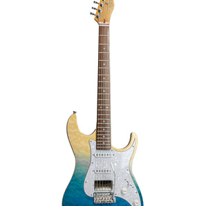 Tagima Stella DW-TBLF-DF/PW Electric Guitar - Transparent Blue