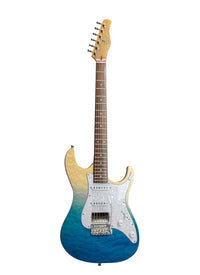 Thumbnail for Tagima Stella DW-TBLF-DF/PW Electric Guitar - Transparent Blue