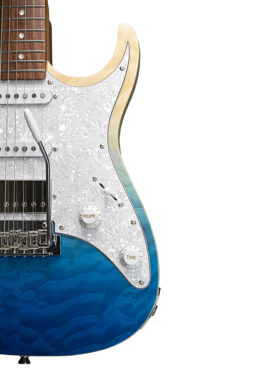 Tagima Stella DW-TBLF-DF/PW Electric Guitar - Transparent Blue
